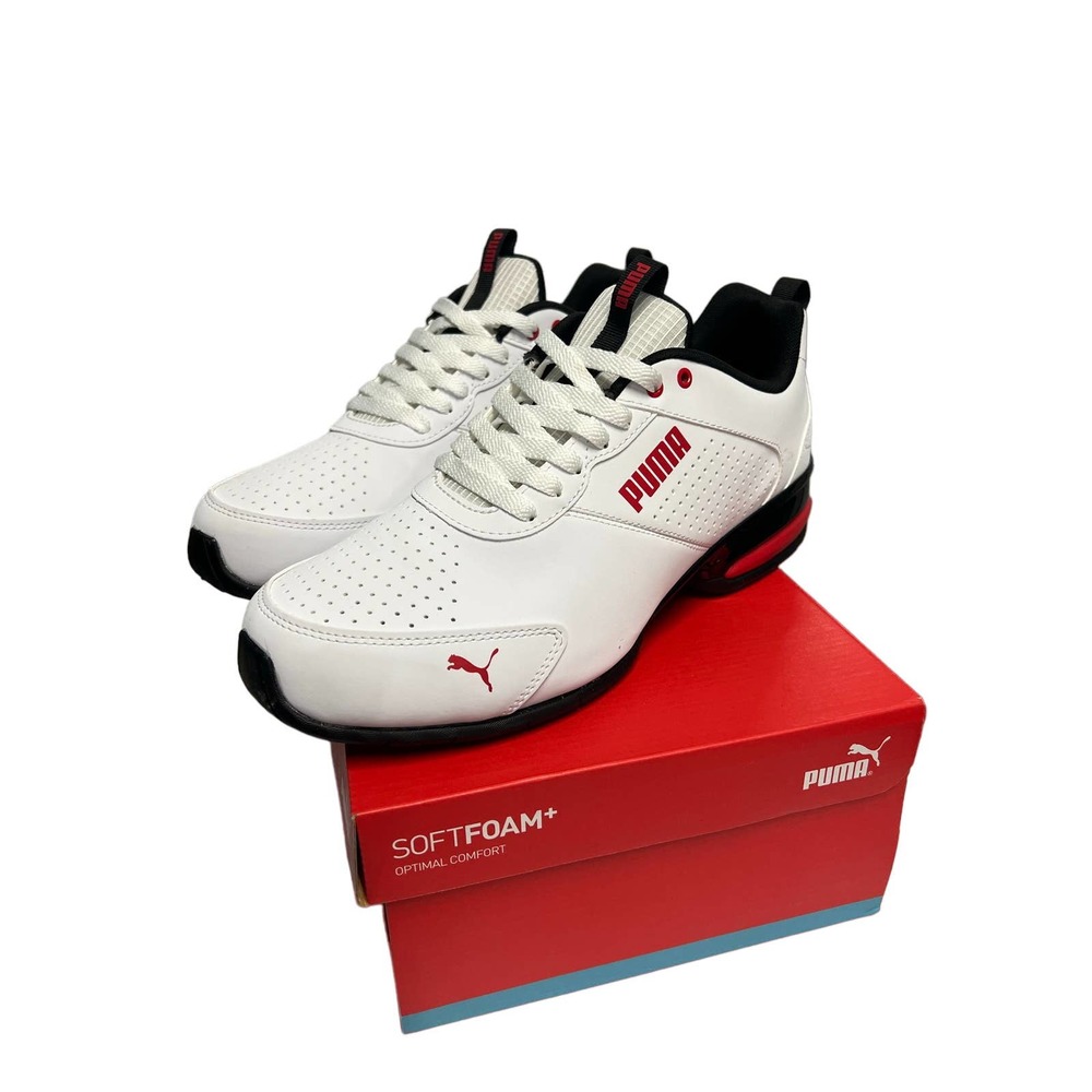 PUMA Mens Tazon Advance Bold Running Sneakers Shoes - White